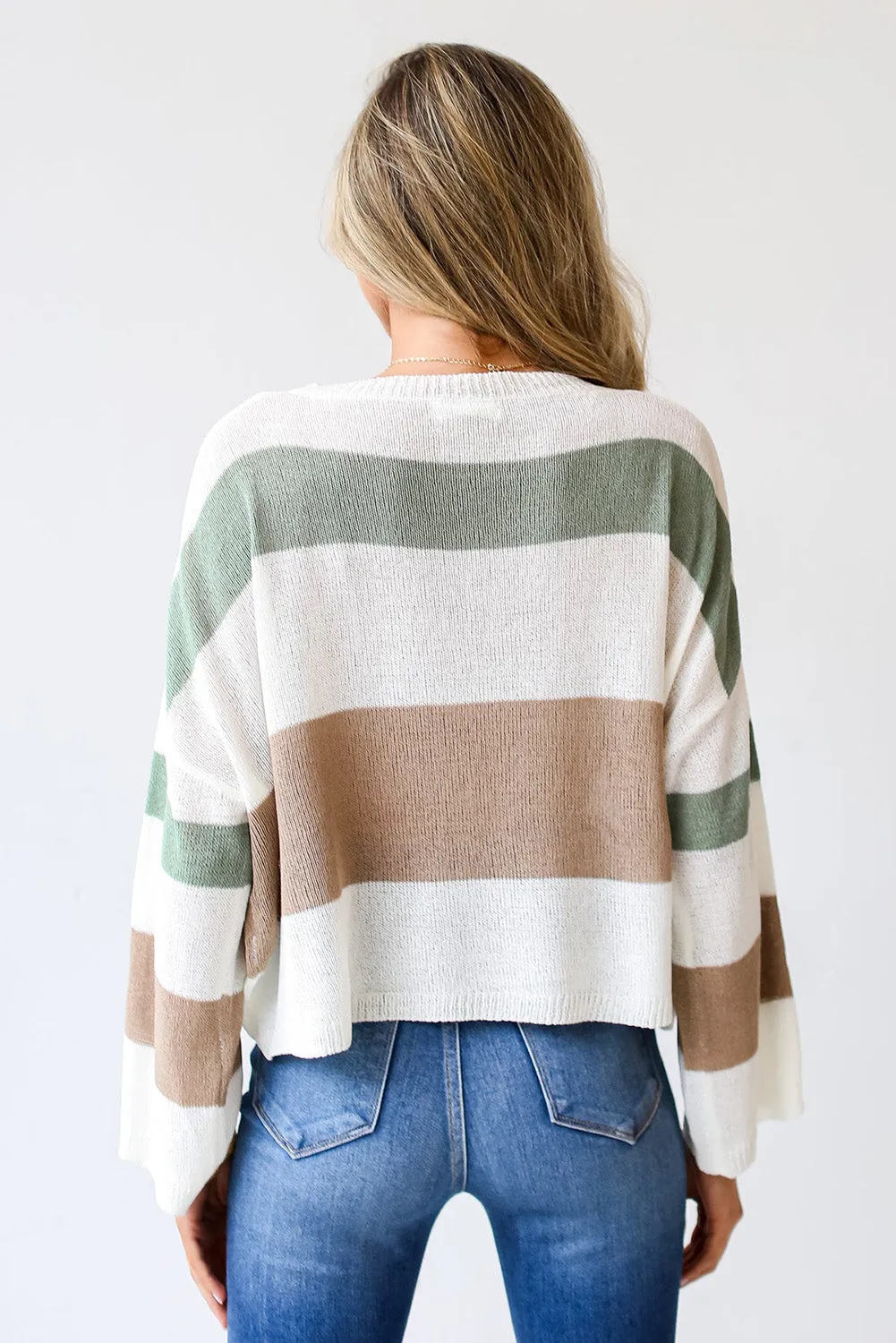 Multicolour Colorblock Scoop Neck Sweater